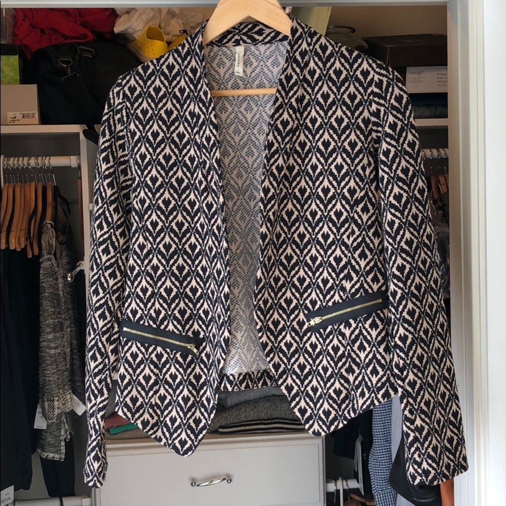 Cropped multi-color Blazer